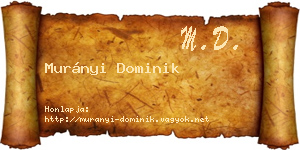 Murányi Dominik névjegykártya
