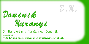 dominik muranyi business card